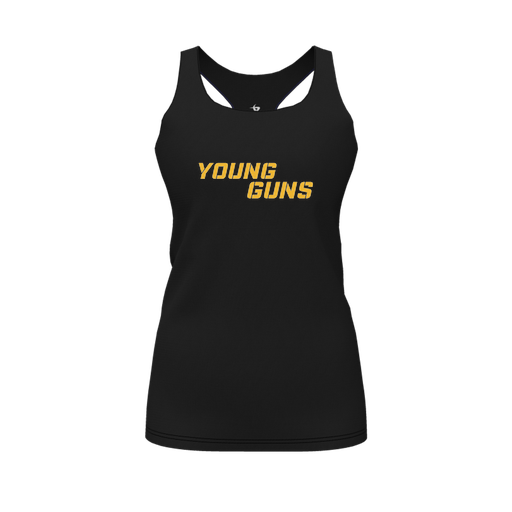 [FT0TRBBK-FYS-LOGO1] Decker Racerback Tank Top (Female Youth S, Black, Logo 1)