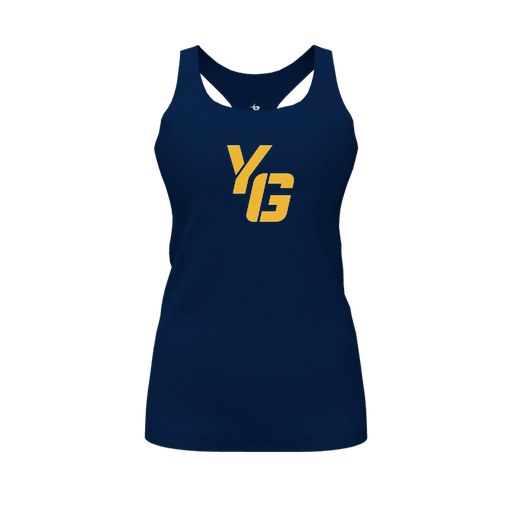[FT0TRBNV-FYS-LOGO2] Decker Racerback Tank Top (Female Youth S, Navy, Logo 2)
