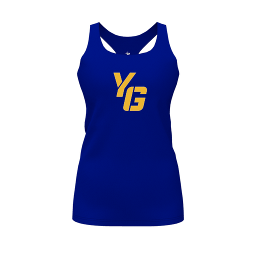 [FT0TRBRY-FYS-LOGO2] Decker Racerback Tank Top (Female Youth S, Royal, Logo 2)