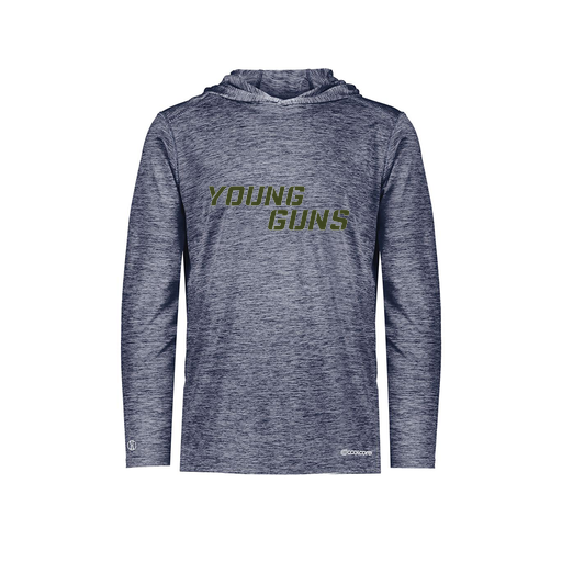 [FOLHCGNV-YS-LOGO3] Decker Youth Charge Hoodie (Youth S, Navy, Logo 3)