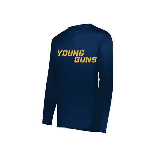 [222822.065.XS-LOGO1] Men's LS Smooth Sport Shirt (Adult XS, Navy, Logo 1)