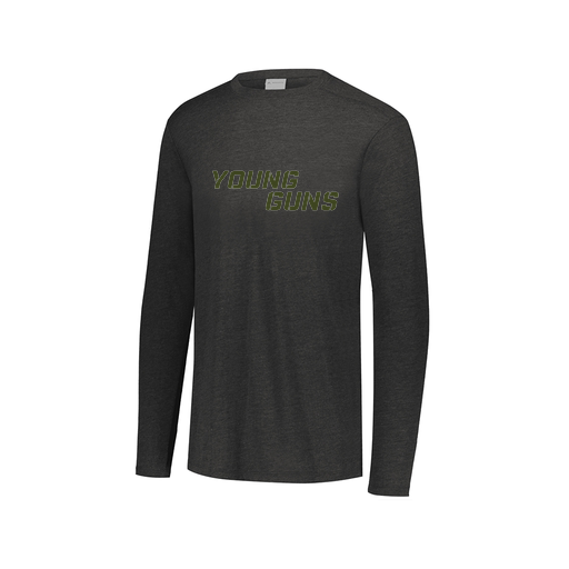 [FTLCUBBK-AXS-LOGO3] Decker Men's Tri-Blend T-Shirt - Long Sleeve (Adult XS, Black, Logo 3)