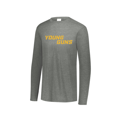 [FTLCUBGY-YS-LOGO1] Decker Youth Tri-Blend T-Shirt - Long Sleeve (Youth S, Gray, Logo 1)